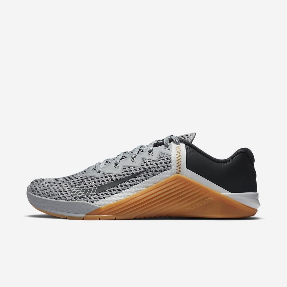 Chaussure De Crossfit Nike Metcon 6 Grise 6927-538 Light Solar Flare Heather/Summit White/Gum Medium Brown/Dark Smoke Grey Homme | EKO-83848601